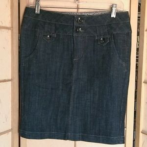 Boom Boom Jeans Dark Blue Knee Length Skirt